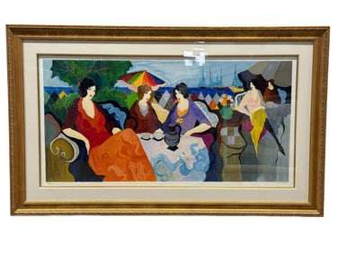 Signed Tarkay "Holiday in Cannes" Serigraph