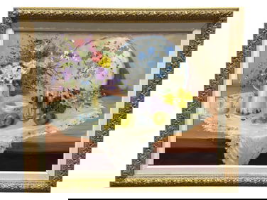 Signed Cugat Oil on Canvas "Still Life" Painting