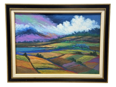 Signed DiRosairo Oil on Canvas Landscape Painting