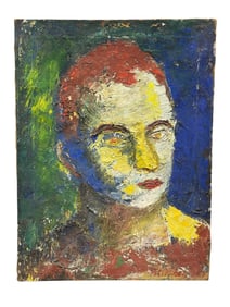 Signed 1920s Oil on Canvas Impressionist Portrait