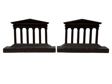 Pair of Bronze Greek Column Bookends