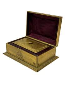 RARE Gilt Bronze Wedgwood Mounted Stamp Box