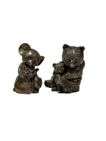 Sterling Bears & Mouse w/ Cheese Figures