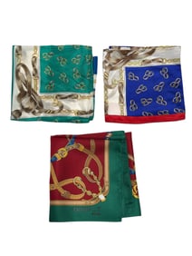 (2) Oscar de La Renta & (1) Gerard L.Y. Paris Silk Scarfs