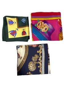 Group of 3 Silk Scarfs