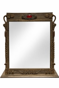 Moe Brothers MFG Co. Art Deco Wrought Iron Vanity Mirror