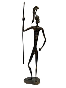 Bronze "Ancient Greek Warrior" Statue