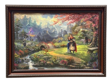 Thomas Kinkade Disney "Mulan" Giclee on Canvas