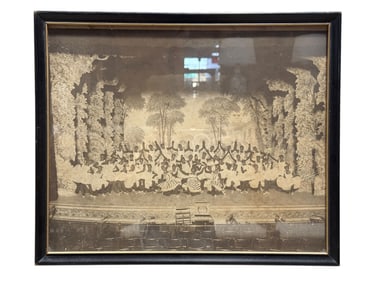 Framed Old "Black Face" Play Scene Print