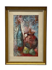 Signed Mid Century Still Life Oil Painting