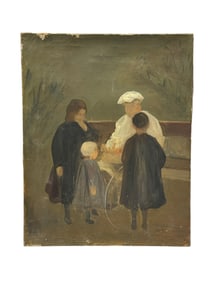 19th C. "French Impression" Oil on Canvas Painting