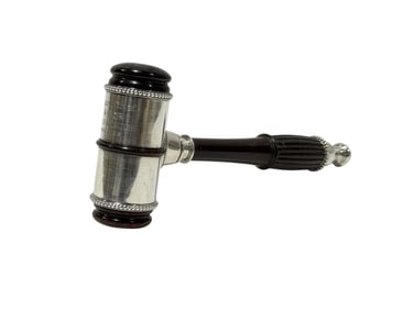 C. 1918 Gorham Sterling & Rosewood Mayor of N.Y.C. Gavel