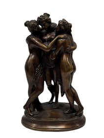 Bronze "3 Graces" Sculpture After Antonio Canova