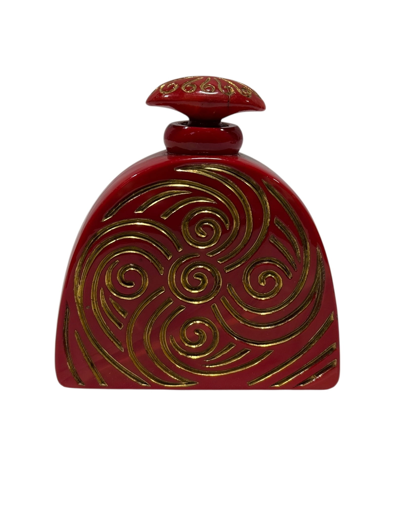 RARE Lalique French Perfume Bottle: RARE Lalique French Perfume Bottle. Measures 3.75" H x 3.5" W. In used condition.