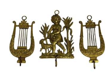 French Gilt Bronze Wall Picture Hooks