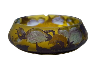 French Art Nouveau Cameo Glass Ashtray