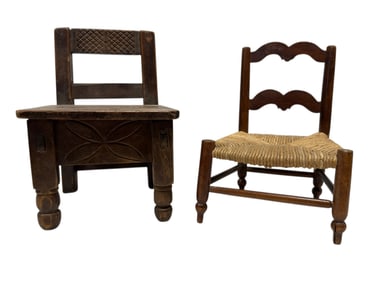 (2) Early Chair Salesman Samples