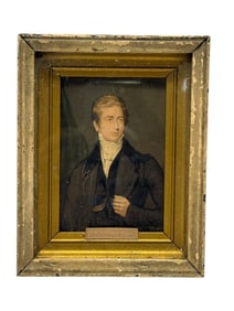Mini Portrait of Sir Robert Peel in Antique Frame