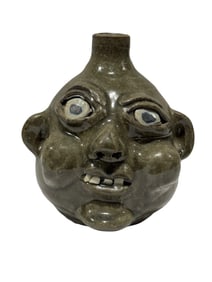 Signed Grace Nell Hewell Pottery Face Jug