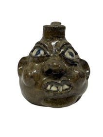 Signed Grace Nell Hewell Mini Pottery Face Jug