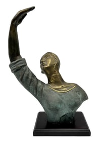 Bronze-Finish Figural Sculpture of a Woman
