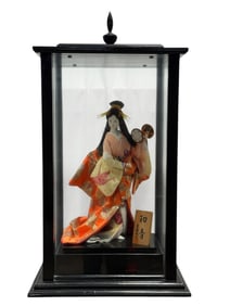 Japanese Ichimatsu Doll in Original Display Case