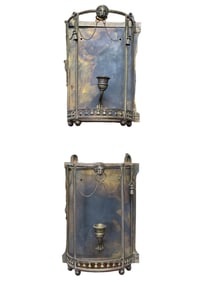 Late 19th C. Neoclassical Bronzed-Tone Wall Sconces (Pair)