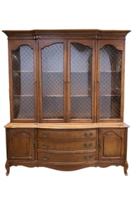 Mid-20th C. Bassett French Provincial Style China Cabinet