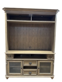 Contemporary Rustic Wood Entertainment Center