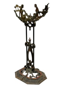 Late 19th C. Verona Cht Co Cast Iron Aquarium Stand