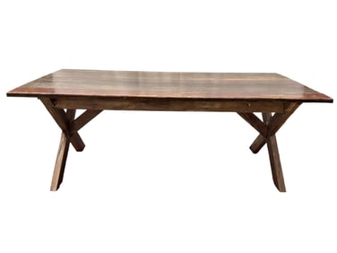 Reclaimed Wood Trestle Dining Table