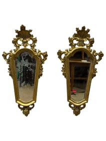 Pair of Early 19th C. Italian Giltwood Wall Mirrors