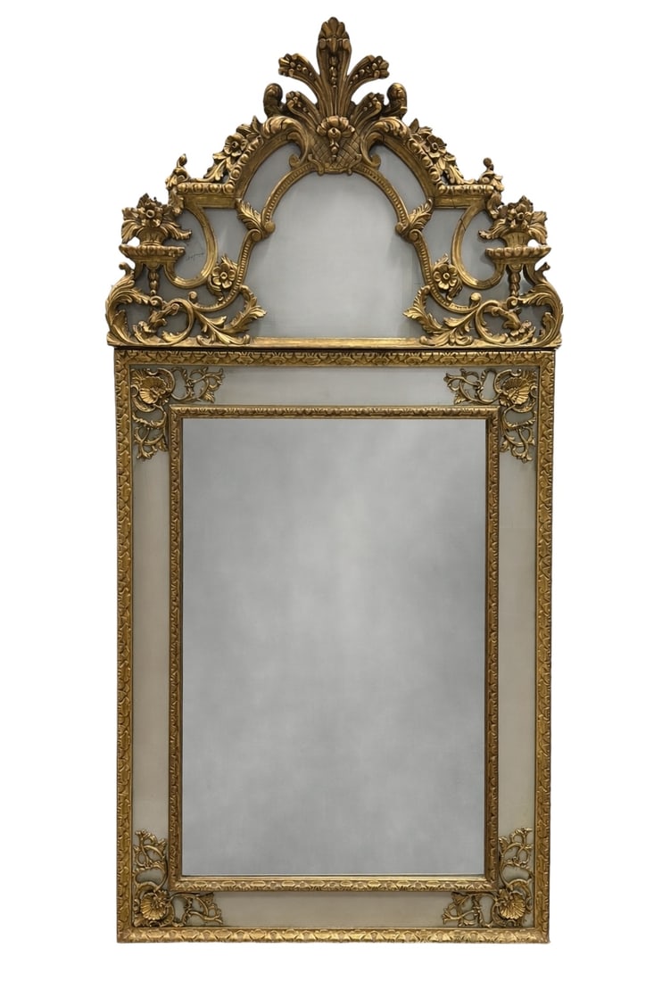Late 19th Century Italian Giltwood Carved Wall Mirror (1 of 7)