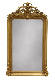19th Century French Louis Philippe Giltwood Mirror