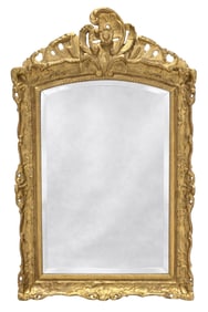 19th Century French Rococo-Style Giltwood Mirror