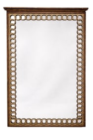 1973 Italian Palladio Neoclassical Wood Framed Wall Mirror