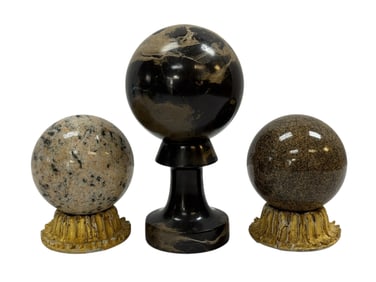 (3) 19th Century Grand Tour Marble Orbs