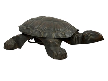 Early 20th Century Cast Metal Turtle Spittoon