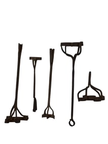 Group of 5 Antique Iron Branding Irons