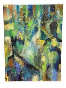 MCM Abstract Oil Painting on Board