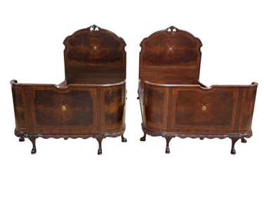 Pair of Late 19th Century Mahogany Twin Beds