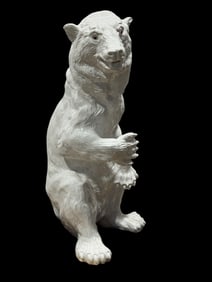 Italian Life-Size Terracotta Polar Bear Sculpture