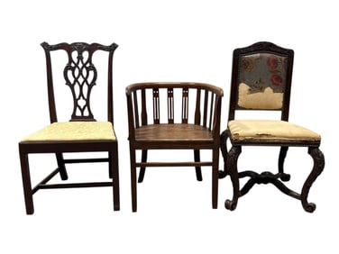 Group of 3 19th C. Chairs