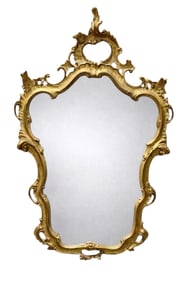 19th Century Rococo Revival Giltwood Wall Mirror