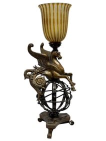Bronze-Tone Pegasus Table Lamp