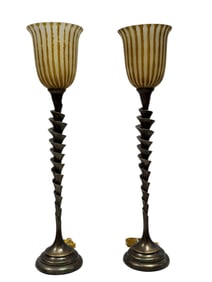 Art Deco–Style Spiral Floor Lamps