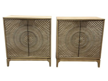 Pair of Furniture of America Contemporary Decorative Cabinets