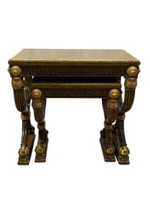 Neoclassical Empire Style Gilt-Mounted Nesting Tables