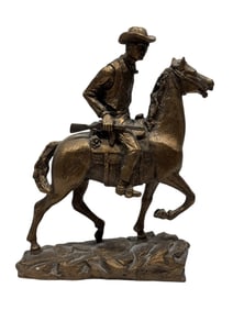 Austin Productions Cast Metal Western Cowboy Sculpture