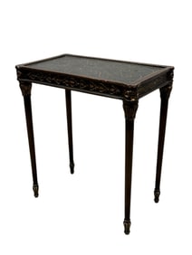 Decorative Brass Inlay Top Side Table